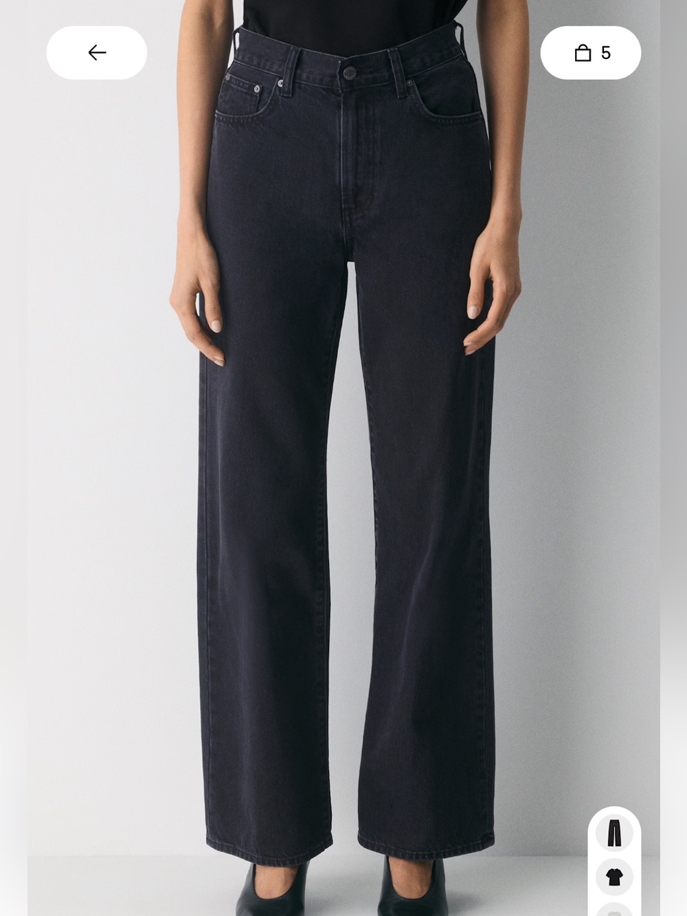 Denim Forum The Farrah Hi-Rise Wide Jean